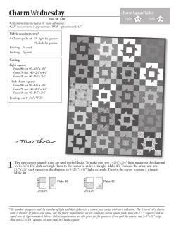 1 Two easy corner triangle units are used in the blocks. To make