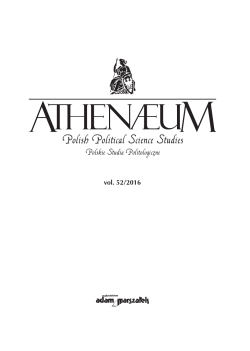 Full Text - Athenaeum. Polskie Studia Politologiczne