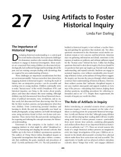 27 Using Artifacts to Foster Historical Inquiry