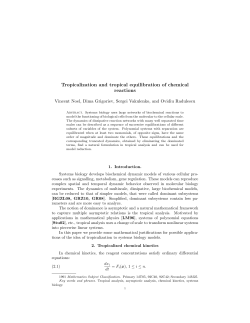 Tropicalization and tropical equilibration of chemical reactions
