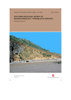 southern regional review of geoarchaeology: windblown deposits