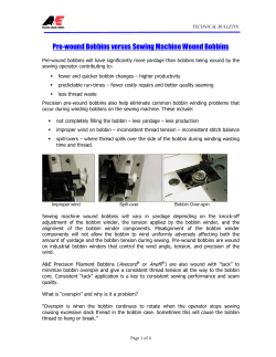Pre-wound Bobbins versus Sewing Machine Wound Bobbins