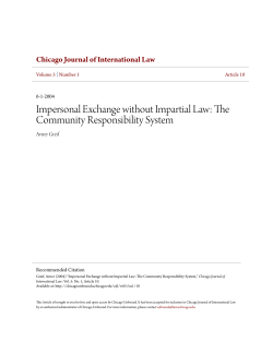 Impersonal Exchange without Impartial Law: The Community