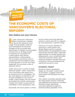 the economic costs of vancouver`s electoral reform