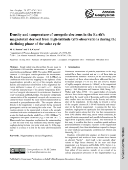 Density and temperature of energetic electrons in the Earth`s