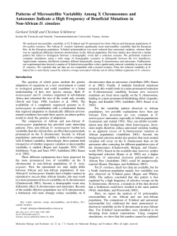 Patterns of Microsatellite Variability Among X