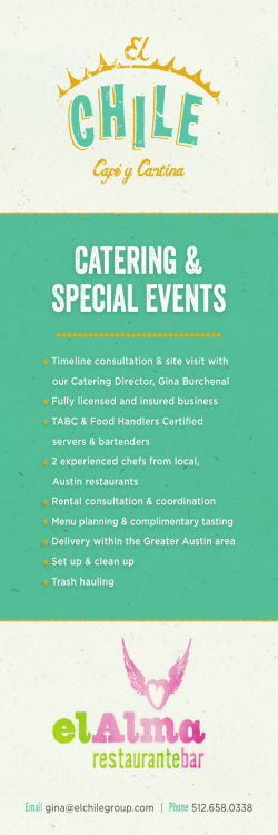 Catering Brochure - El Chile Cafe y Cantina