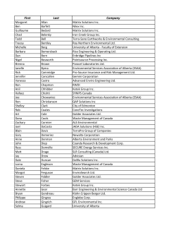 First Last Company - Environmental Services Association of Alberta