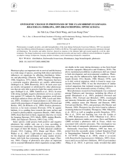 ONTOGENIC CHANGE IN PHOTOTAXIS OF THE CLAM SHRIMP