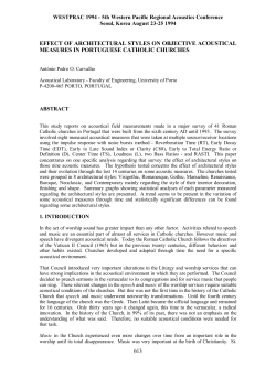 effect of architectural styles on objective acoustical measures in