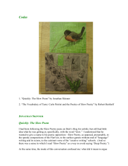 Quickly: The Slow Poem