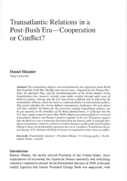Transatlantic Relations in a Post-Bush Era
