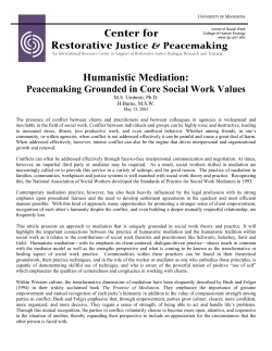 Humanistic Mediation