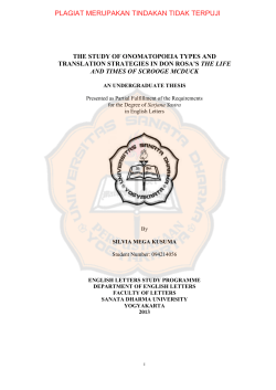 THE STUDY OF ONOMATOPOEIA TYPES AND TRANSLATION