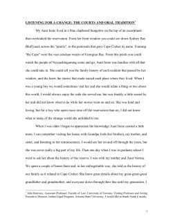 oral tradition - National Centre for First Nations Governance