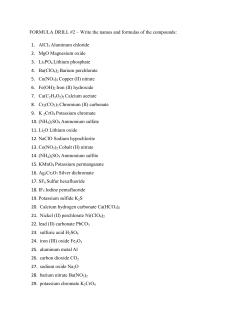 FORMULA DRILL #2 - HCC Learning Web