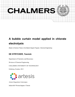 A bubble curtain model applied in chlorate electrolysis