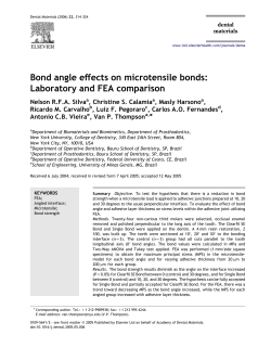Bond angle effects on microtensile bonds: Laboratory