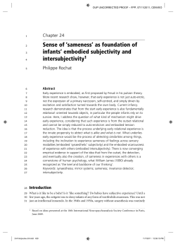 Sense of `sameness` - Emory University Department of Psychology