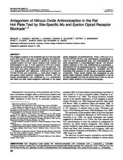 Antagonism of Nitrous Oxide Antinociception in the Rat Hot Plate