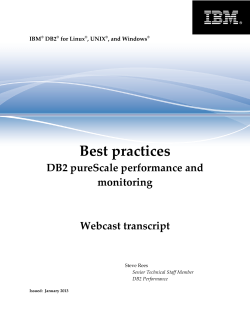 DB2 Best Practices