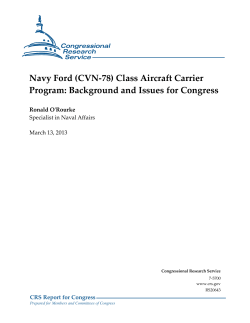 Navy Ford (CVN-78) Class Aircraft Carrier Program