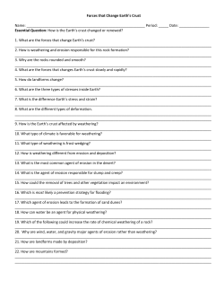 Forces that Change Earth`s Crust