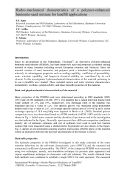 Hydro-mechanical characteristics of a polymer