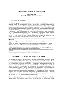 FREEZE/THAW TEST WITH 1 % NACL