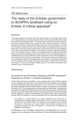 approach the High Court of Eritrea for a writ of habeas
