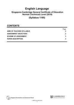 English Language Syllabus T