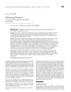 Informing Patients: