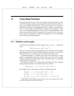 Generating functions