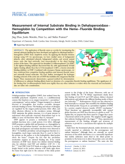 Measurement of Internal Substrate Binding in Dehaloperoxidase