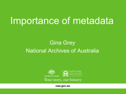 Importance of metadata