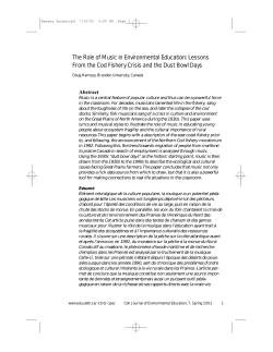 The Role of Music in Environmental Education