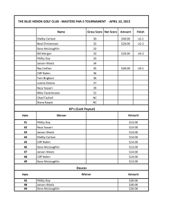 KP`s (Cash Payout) THE BLUE HERON GOLF CLUB