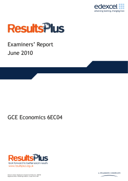 Examiner report - Unit 4 (6EC04) - June 2010