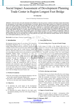 Social Impact Assessment of Development Planning Trade Center in