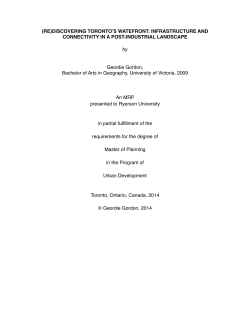 (Re)discovering Toronto`s waterfront