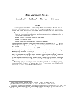 Rank Aggregation Revisited