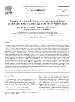 Spatial and temporal variations in deep
