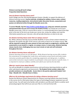 Distance Learning @ South College Frequently Asked Questions