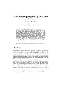 A Self-healing Component Sandbox for Untrustworthy Third Party