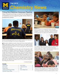 Fall 2015 UM-Chemistry-newsletter
