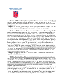 3-1: The ball shall be round and yellow or gold in color. and may