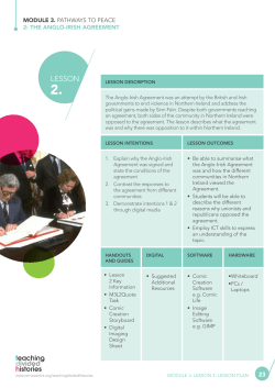 Lesson 2 - The Anglo-Irish Agreement