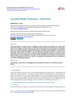 Carotid Body Tumours: A Review - Scientific Research Publishing