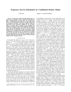 Trajectory Inverse Kinematics by Conditional Density Modes