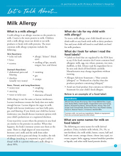Milk allergy - Intermountain Healthcare